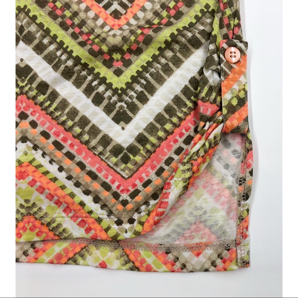 Chico’s Zig ZagChevron Pattern Short Sleeve Blouse - Picture 10 of 12